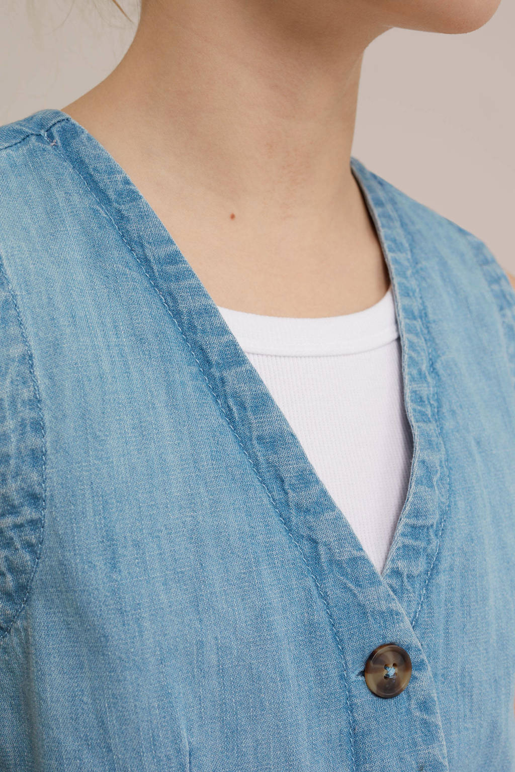 WE Fashion gilet blue denim