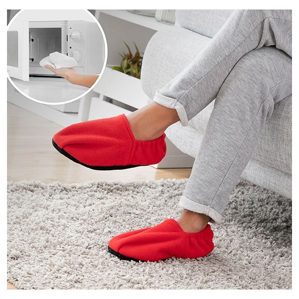 Pantufas de Aquecimento no Micro-Ondas Vermelho - 068-462:08520