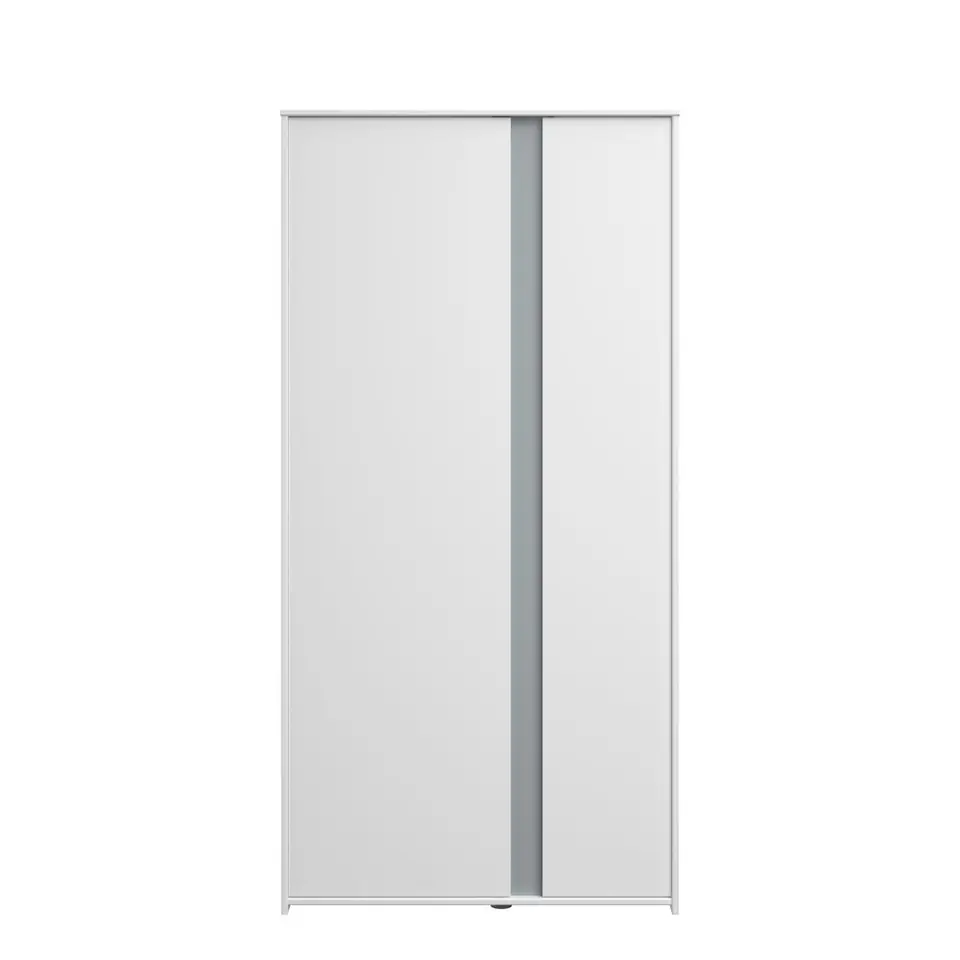 Kledingkast Bobby 2-deurs - wit - 182x90x51 cm