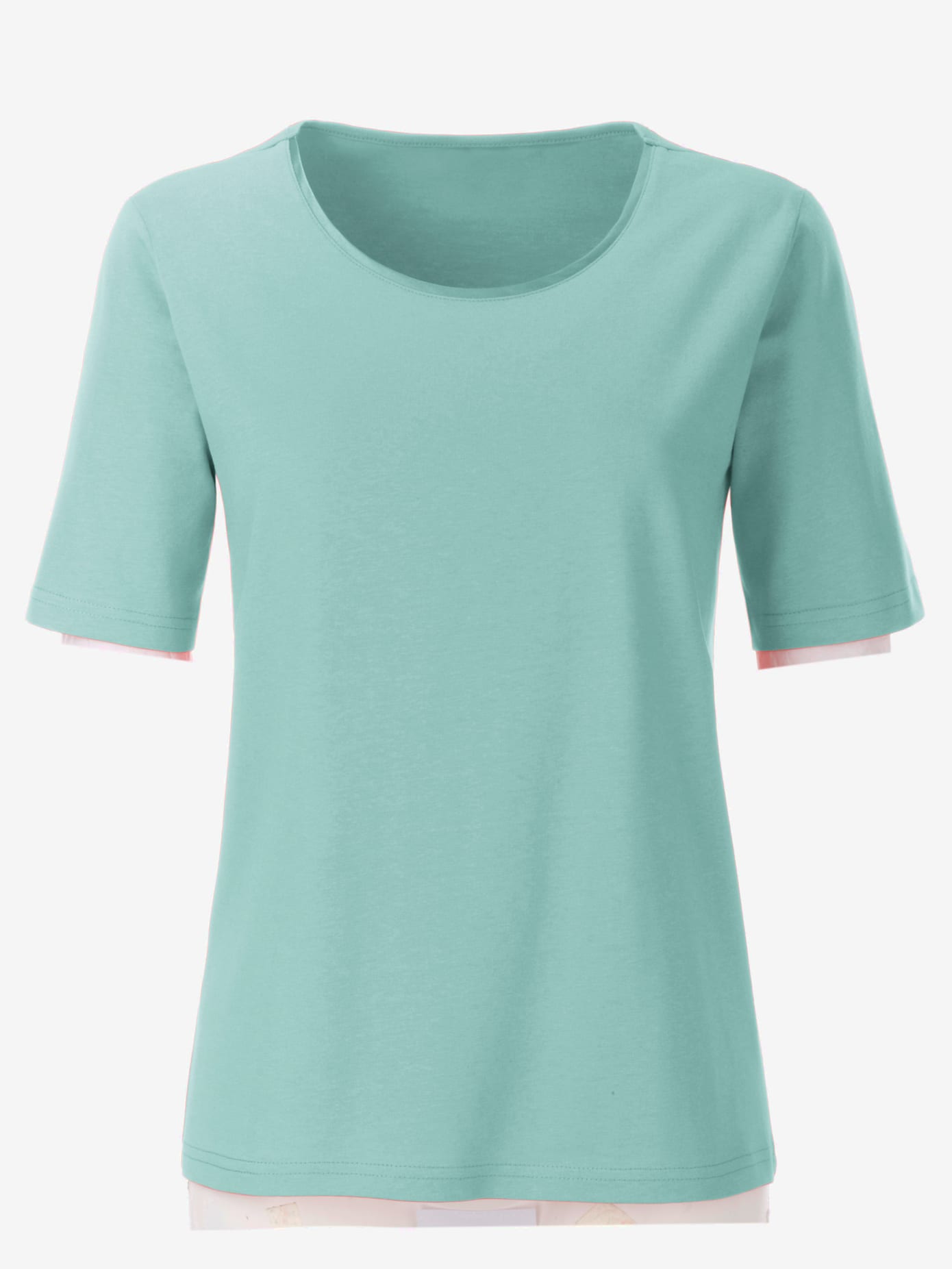 T-shirt simple avec effet brillant sur encolure