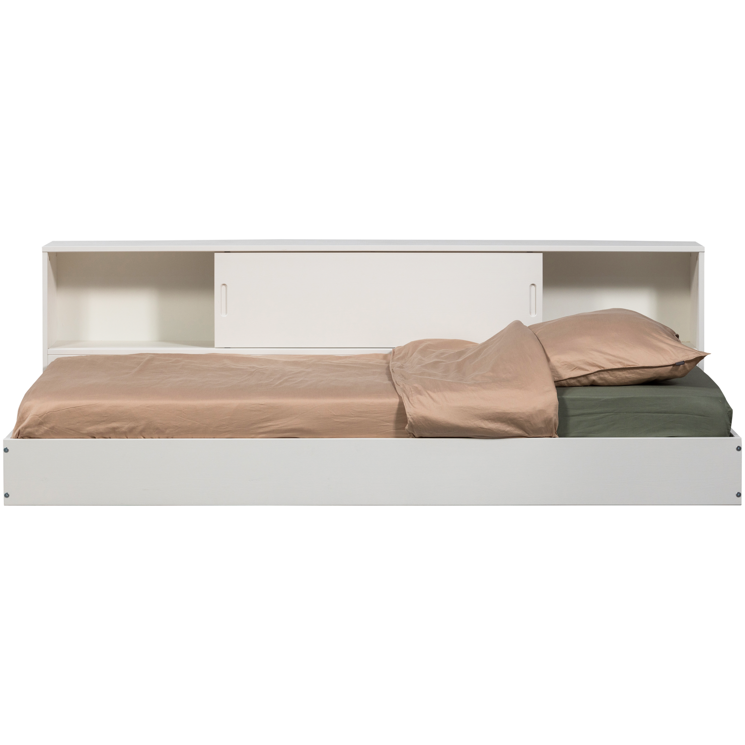 WOOOD Carter Bed - Grenenhout - Wit - 90x200
