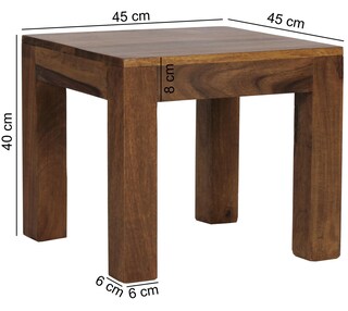 Couchtisch Buk 45x45 Massivholz
