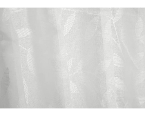 Cafégordijn met lussen June wit 140x48 cm