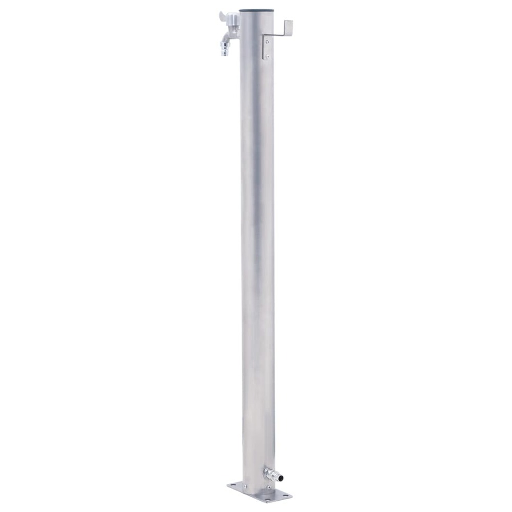 Colonne à eau de jardin 60 cm acier inoxydable rond