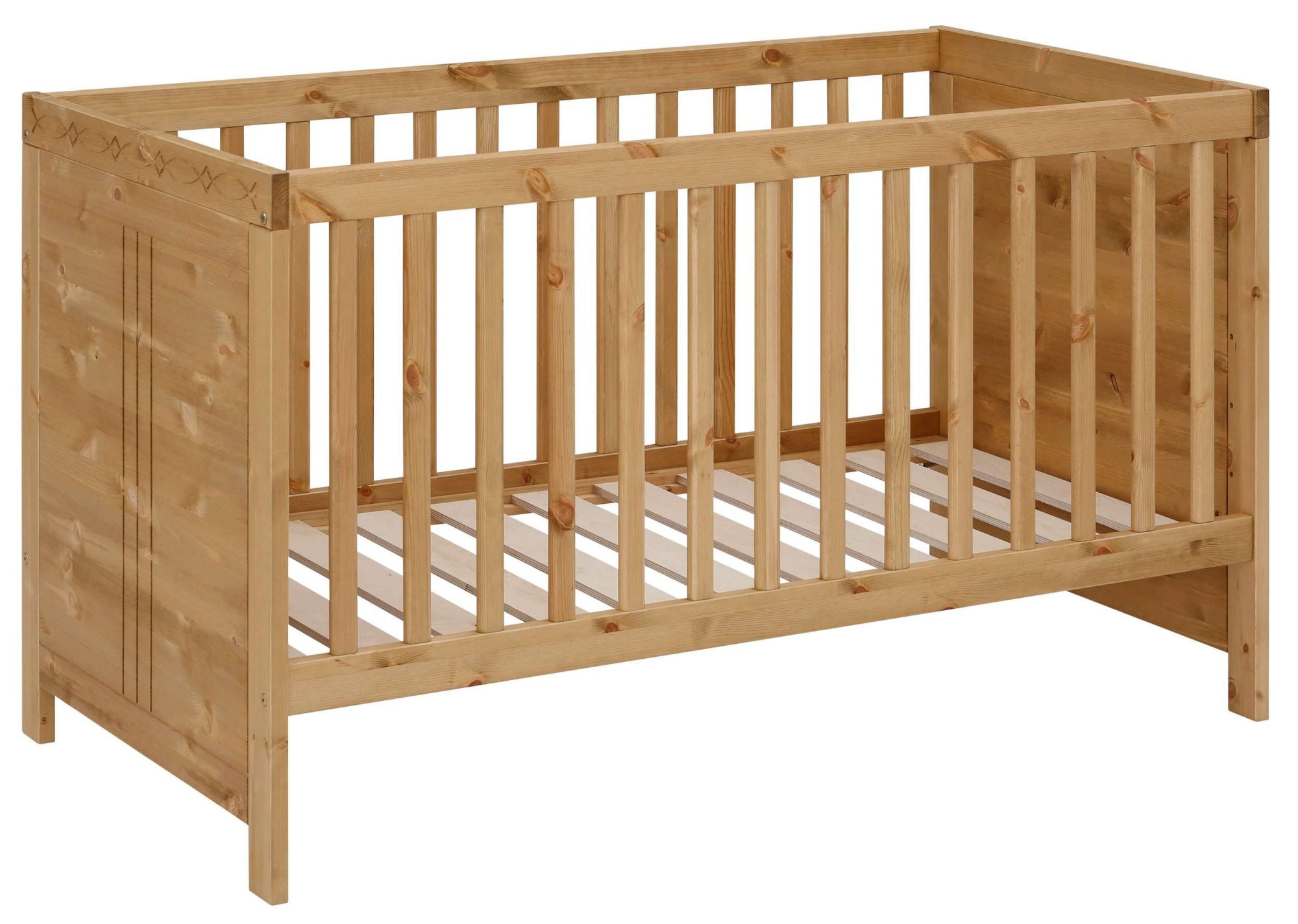 Lüttenhütt Babyzimmer-Komplettset »Indra, FSC® zertifiziertes Massivholz, zum Jugendzimmer umgestaltbar« Kleiderschrank, Bett, Kommode + Aufsatz, Unterbau-, Wand- & Standregal,