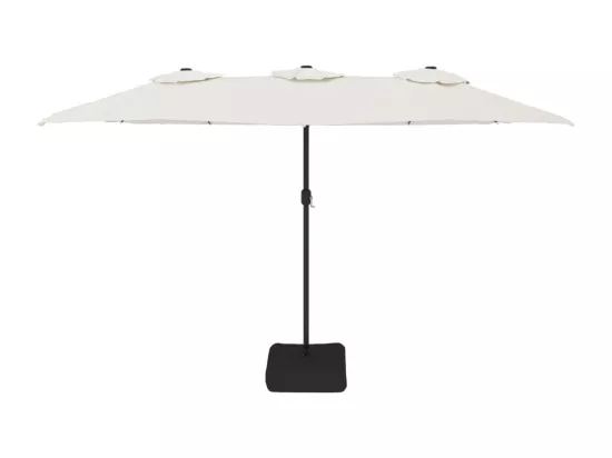 Parasol à double tête blanc sable 449x245 cm