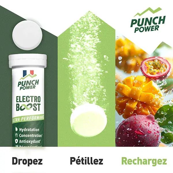ELECTROBOOST Eletrólitos - Vitamina C, Magnésio, Minerais - Maracujá e Manga