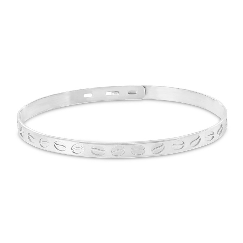 Jonc argent 925 Grain de café