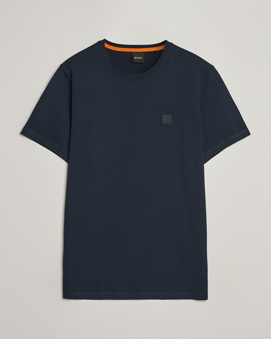 BOSS ORANGE Tales Logo Crew Neck T-Shirt Dark Blue