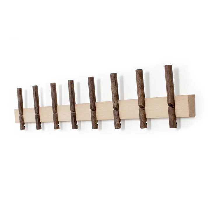 We Do Wood - Roon & Rahn Reces Wandgarderobe, 98 cm, Eiche natur / geräuchert