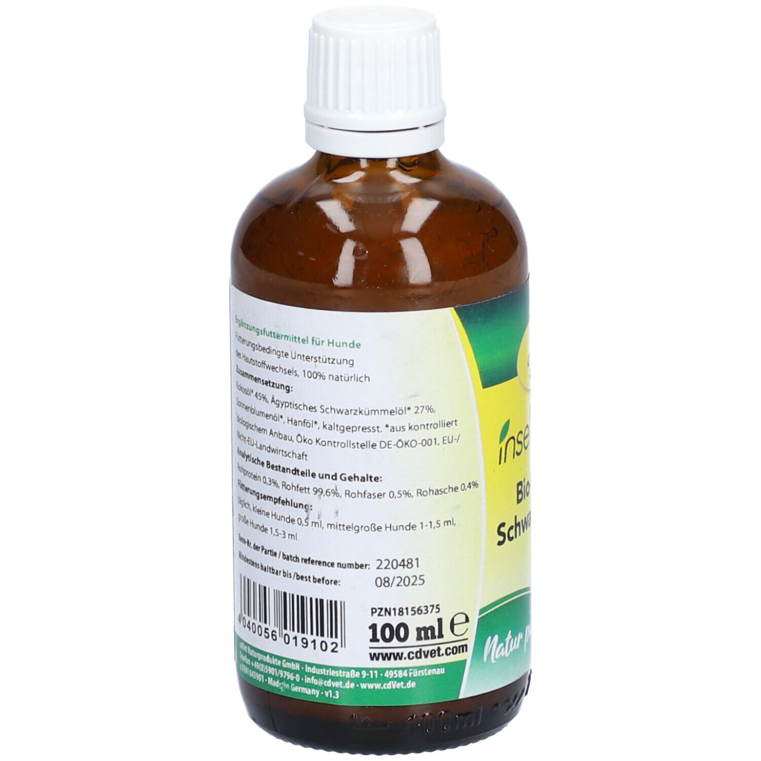 cdVet insektoVet® Bio-Kokos-Schwarzkümmel Öl