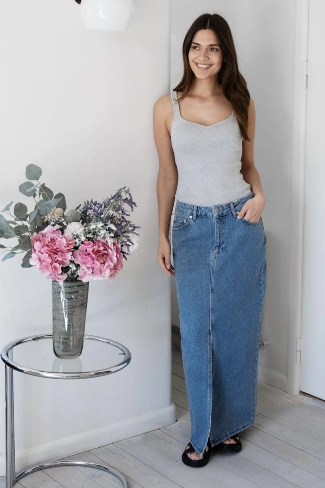 Neo Noir Frankie D Skirt vintage blue
