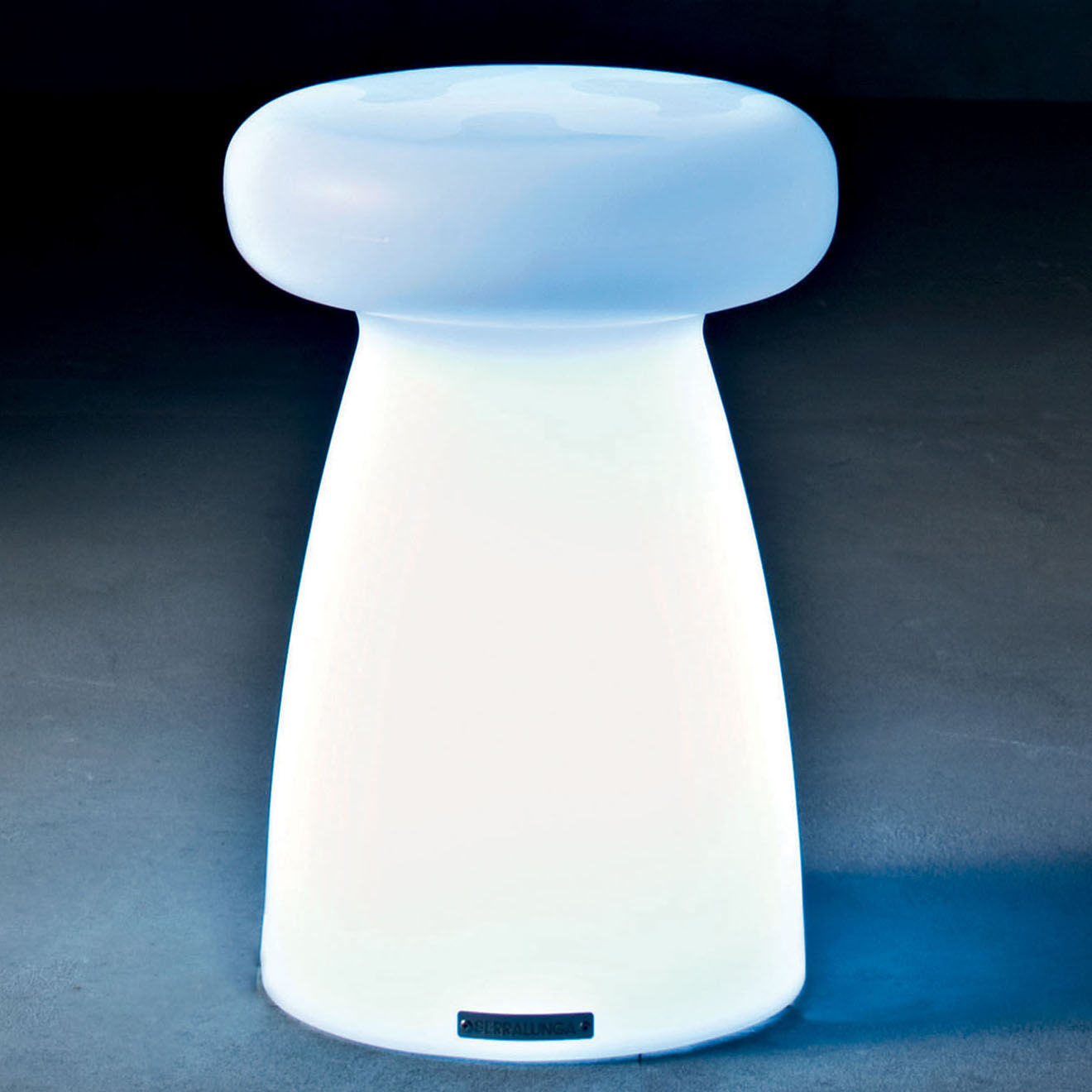 Serralunga Petite table/tabouret porcino lumineux  design par aldo cibic beige - D.35x50 cm