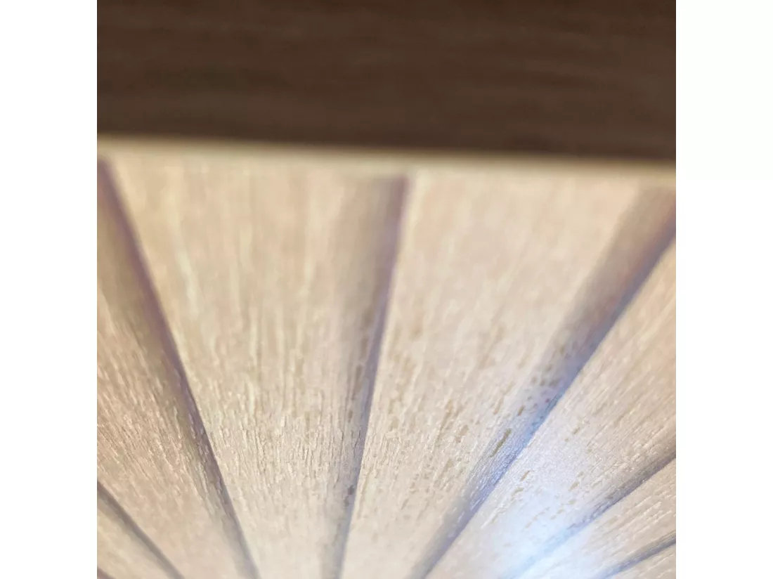 Meuble à chaussures/rangement - H87cm x L90cm x P27cm chêne portes impression lattes - Sunne