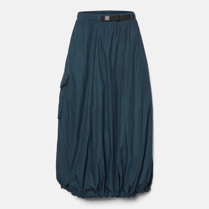 Jupe d'été utilitaire en crêpe pour femme en bleu marine