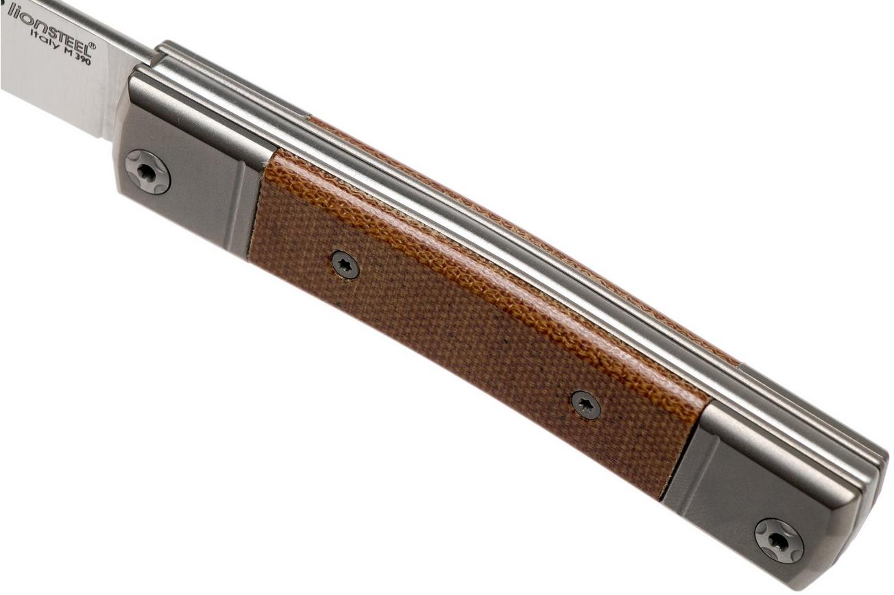 LionSteel BestMan BM1 CVN Natural Canvas Micarta slipjoint zakmes