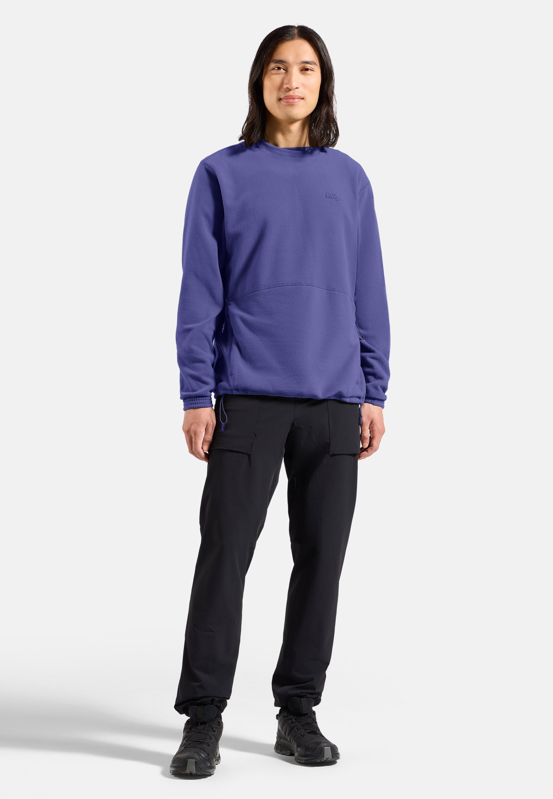 Klassischer Essentials Multisport Mid Layer aus Fleece mit Rundhalsausschnitt in Skipper Blue