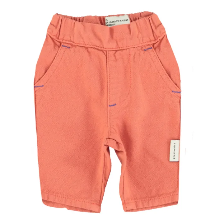Piupiuchick Pantalon Baby Coton Bio | Corail