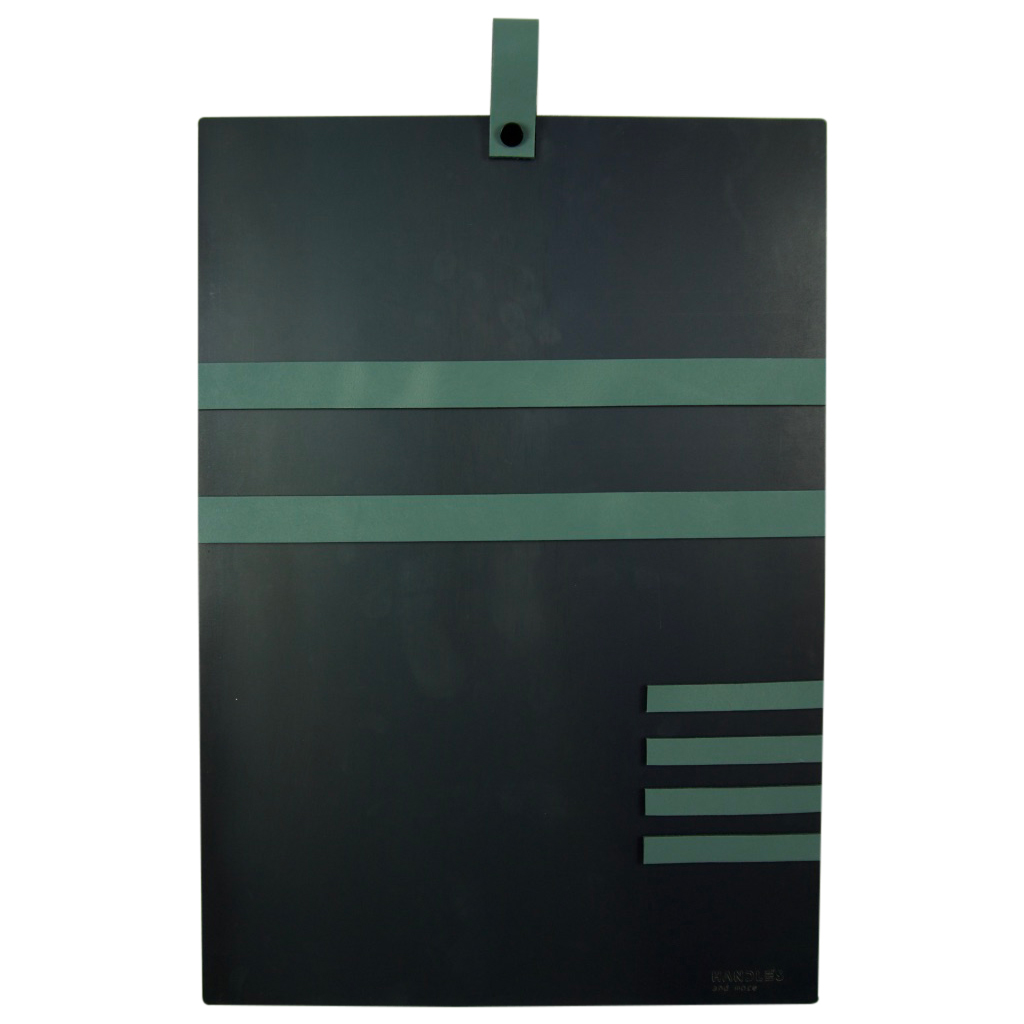 Magneetbord met magneetstrips Leer: Vaalgroen (inclusief 6 leren magneetstrips)