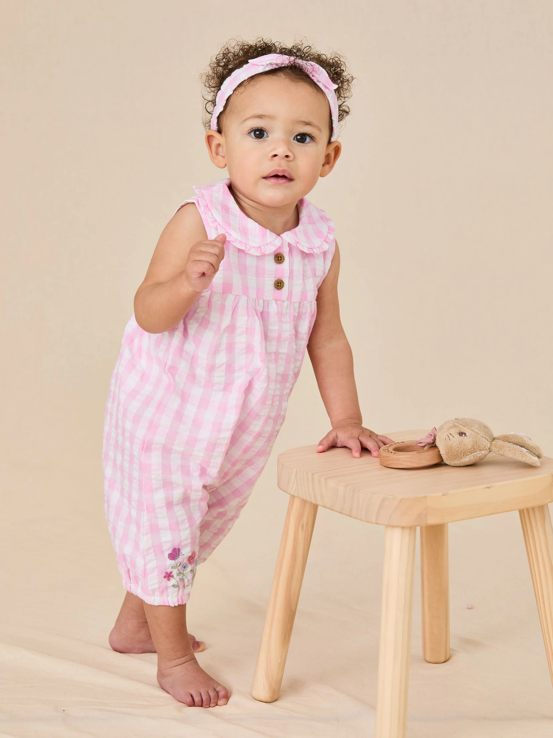 JoJo Maman Bébé Peter Flopsy Bunny Jumpsuit & Headband Set
