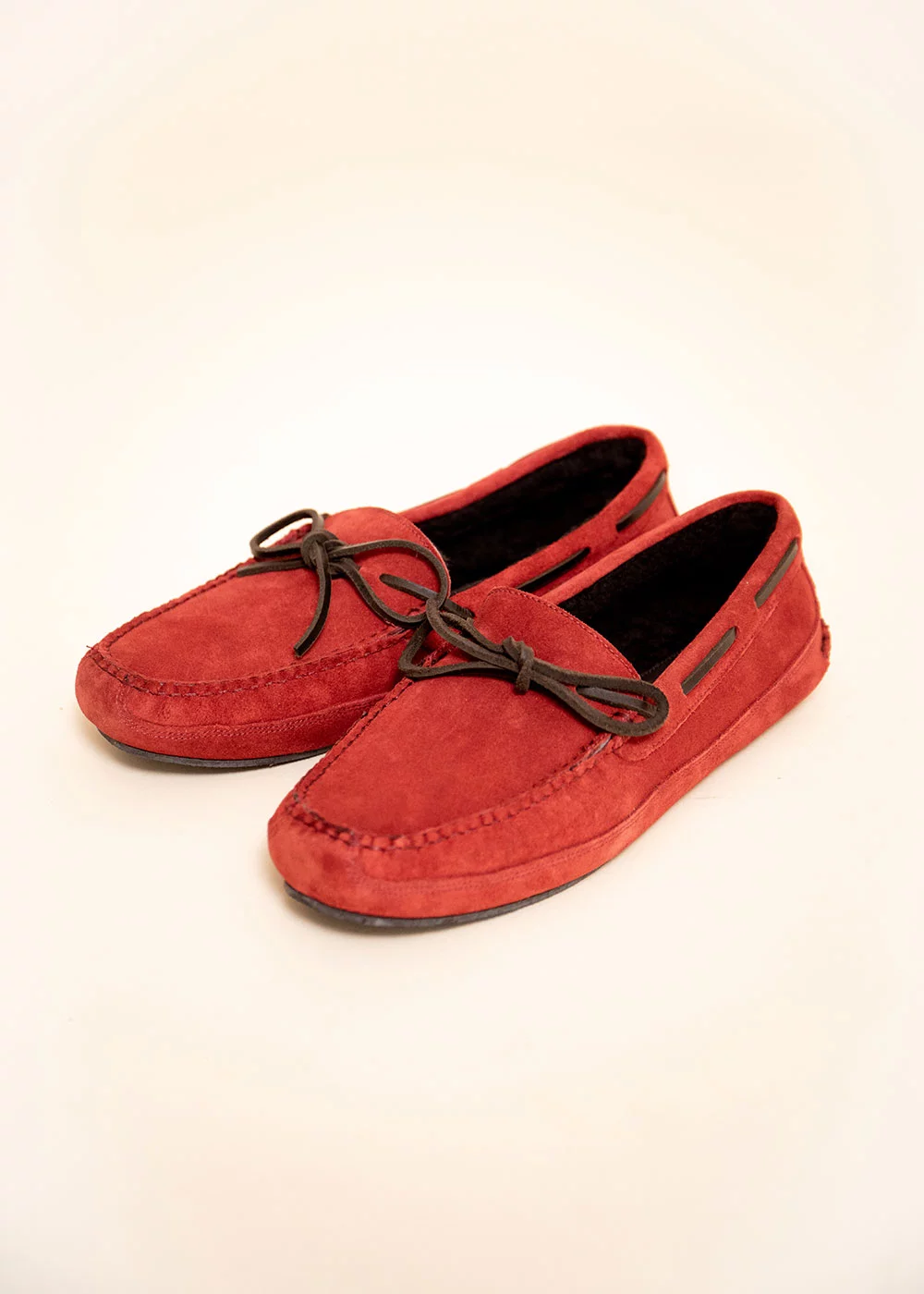 M LACE SLIPPER 2 VELOURS ROUGE FOURRE