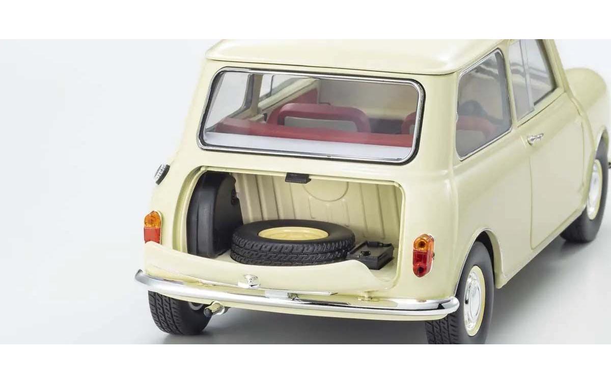 Morris Mini Minor Old English Weiss, 1:18<br>Detailgetreues Modellauto für Sammler im Massstab 1:18