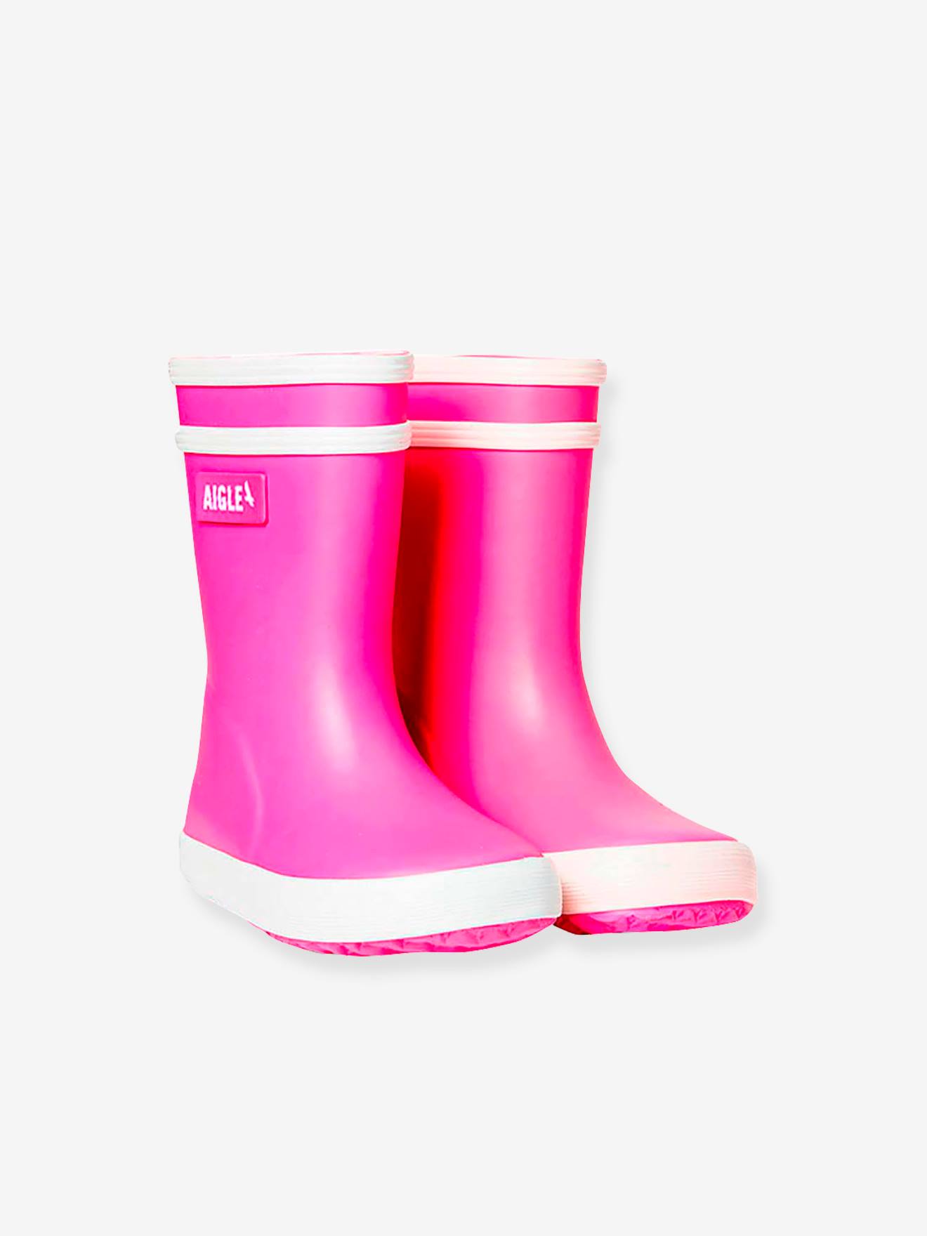 Botas aquáticas Baby Flac AIGLE® vermelhas, tamanho médio, lisas.