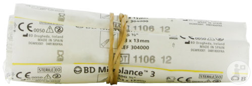 BD Microlance 3 Aiguille 30G 1/2 RB 0,3x13mm Jaune 10 Pièces