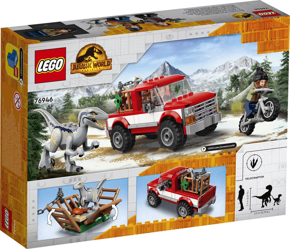 LEGO®JURASSIC WORLD™ 76946 - LA CAPTURE DES VELOCIRAPTORS BETA ET BLUE