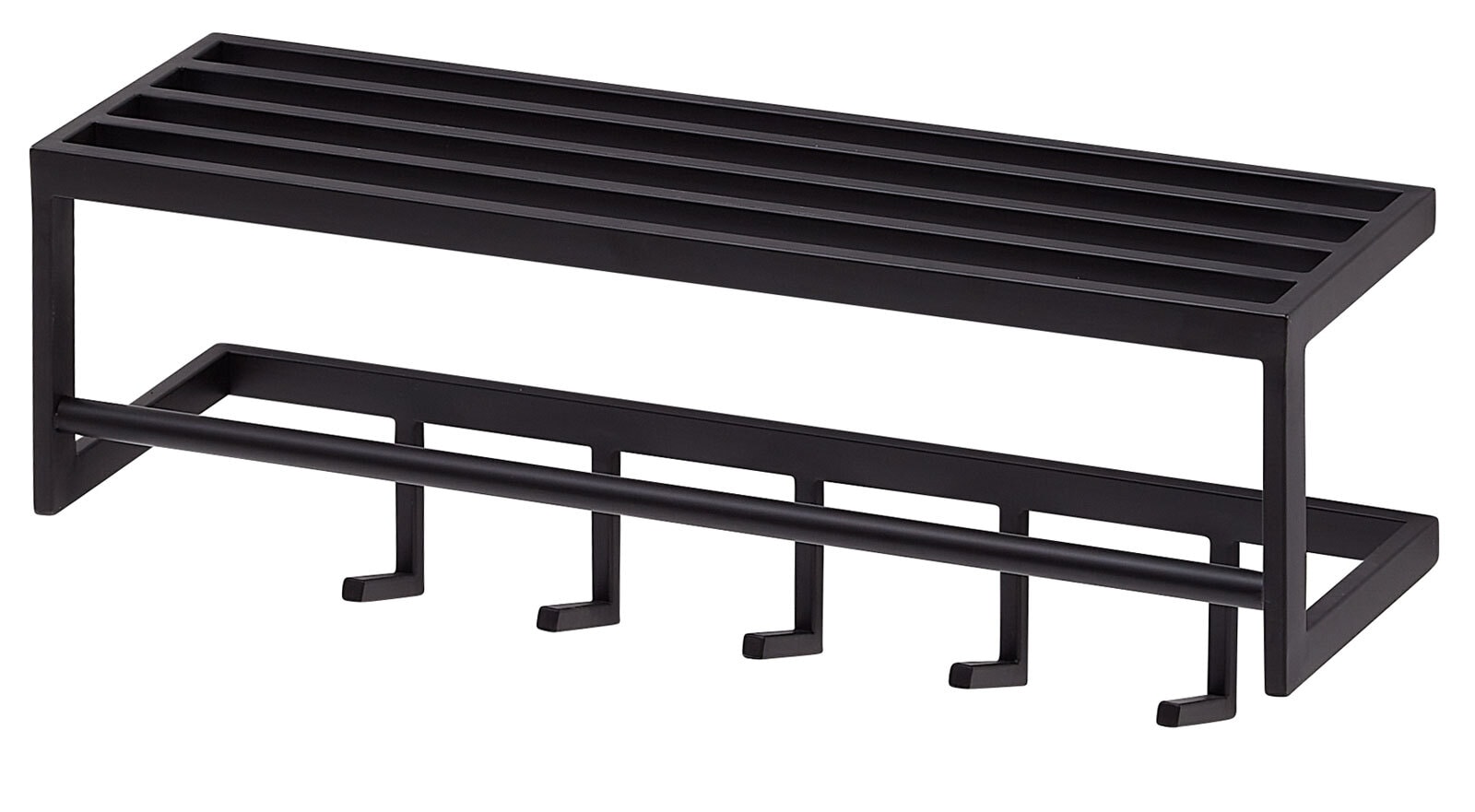 Garderobe 70 x 20 cm Metall schwarz