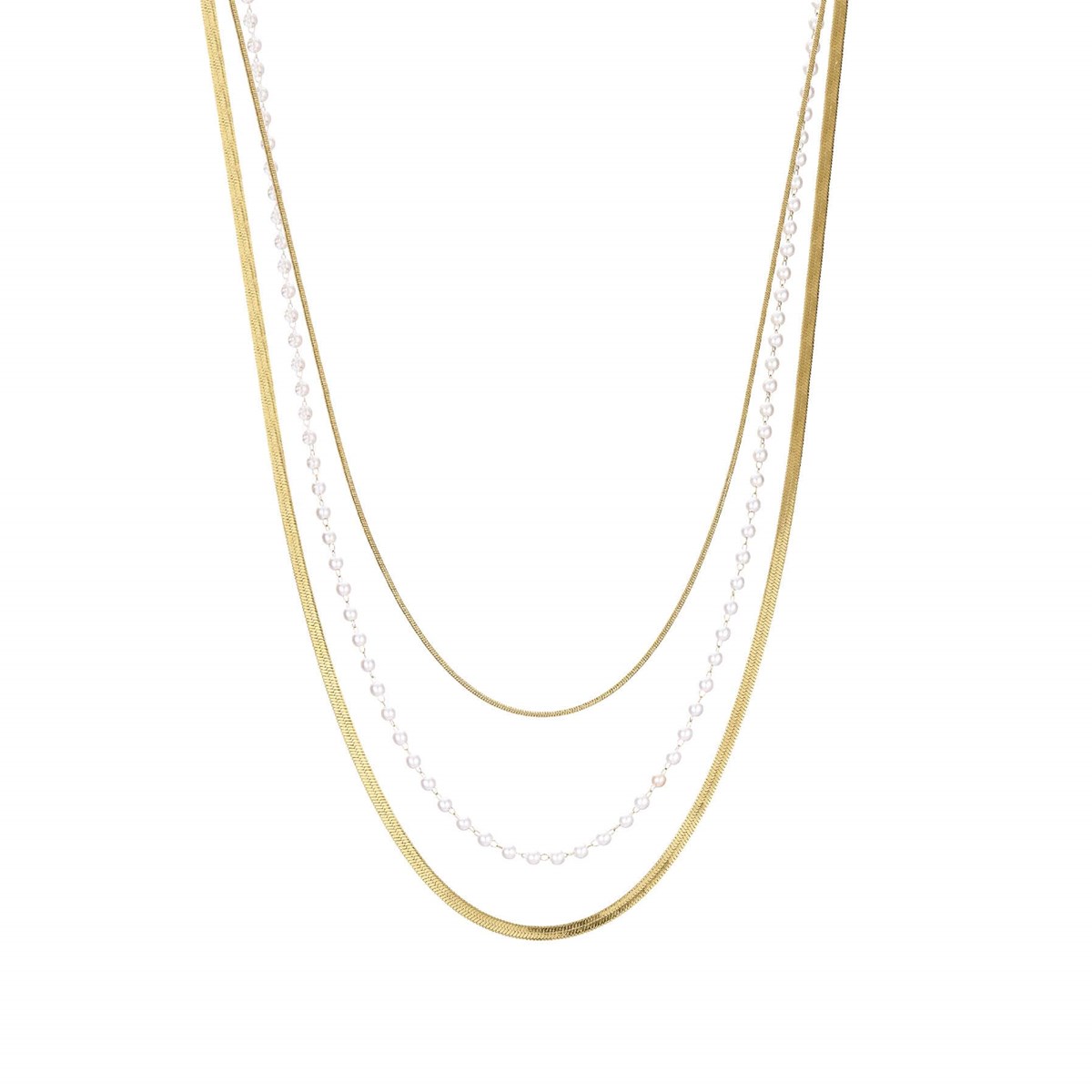 Collier Rachel acier doré or