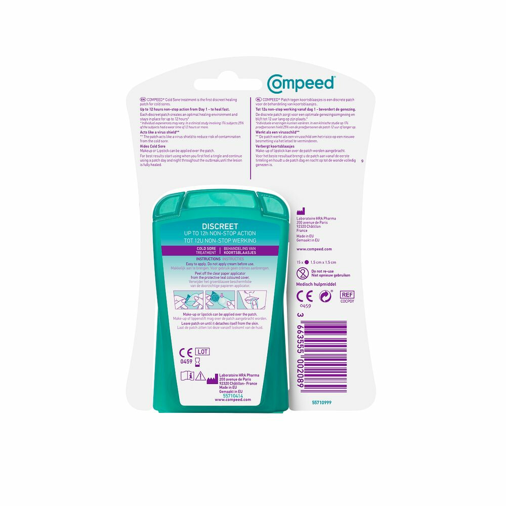 2x Compeed Lipblaasjes Patch 15 stuks