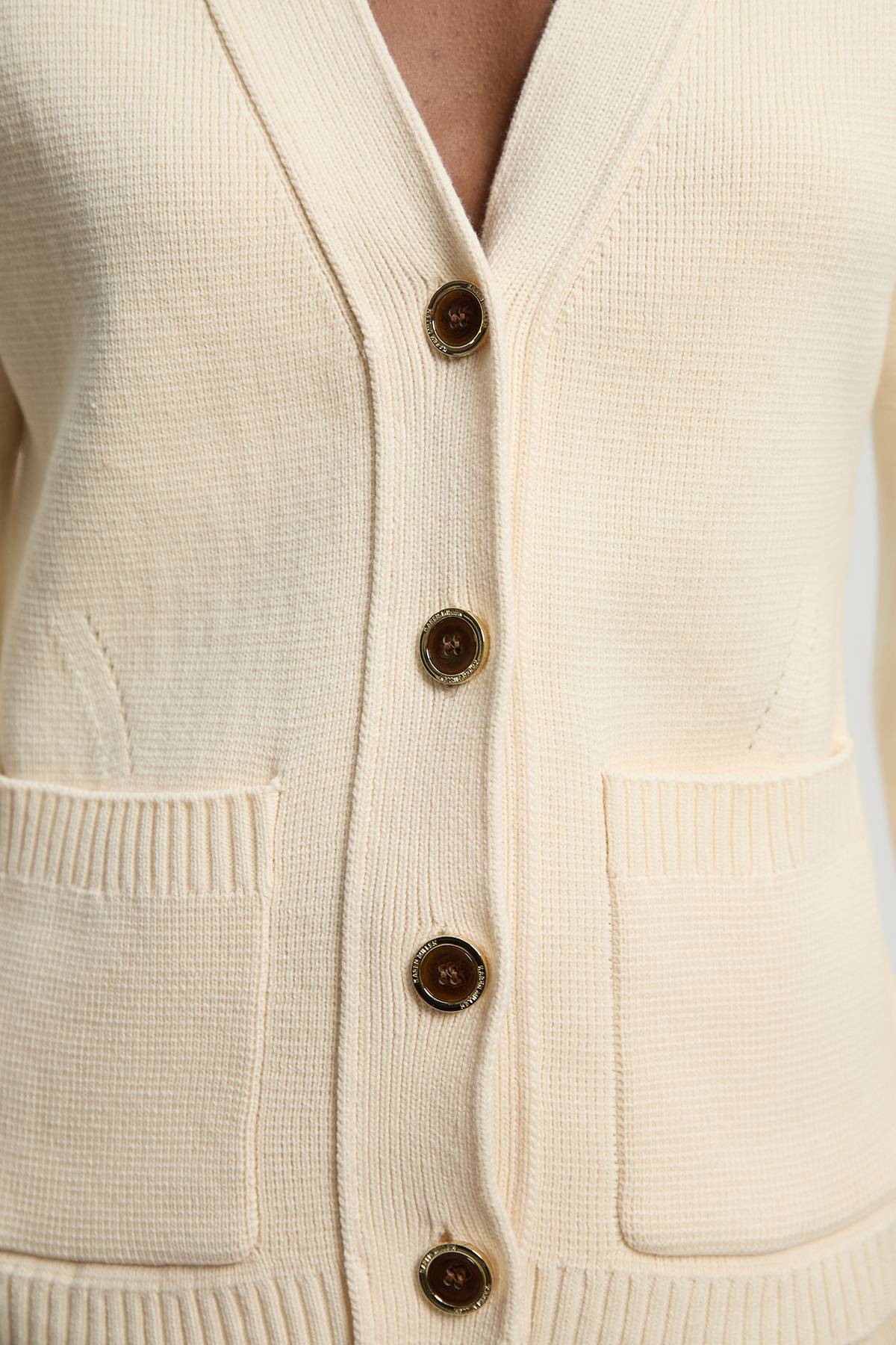 KarenMillen Petit Cardigan Boutonné En Coton Tricoté