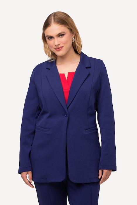Blazer, Punto-di-Roma-Jersey, Reverskragen