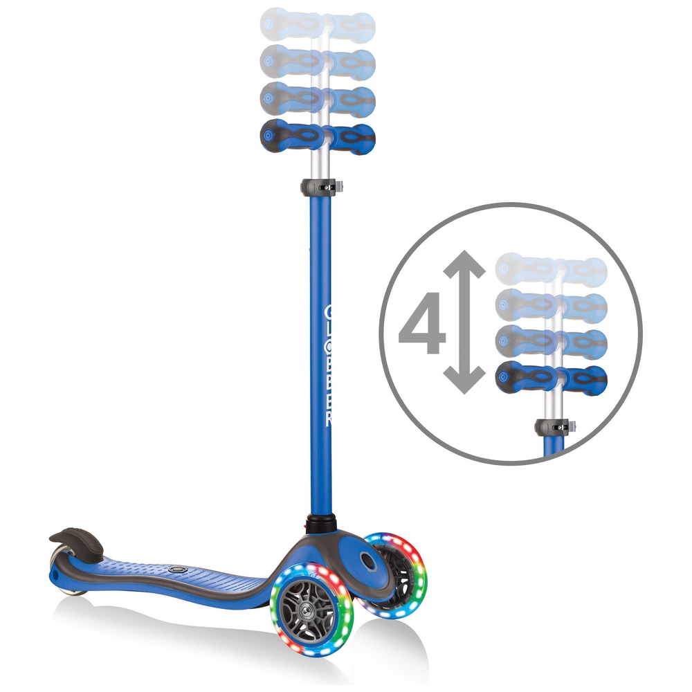 Globber PRIMO PLUS LIGHTS Marineblauer Roller