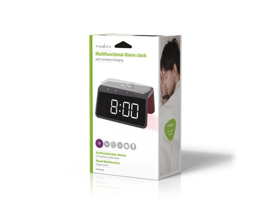 NEDIS - Réveil + chargeur sans fil certifié qi | 5 / 7.5 / 10 / 15 w...
