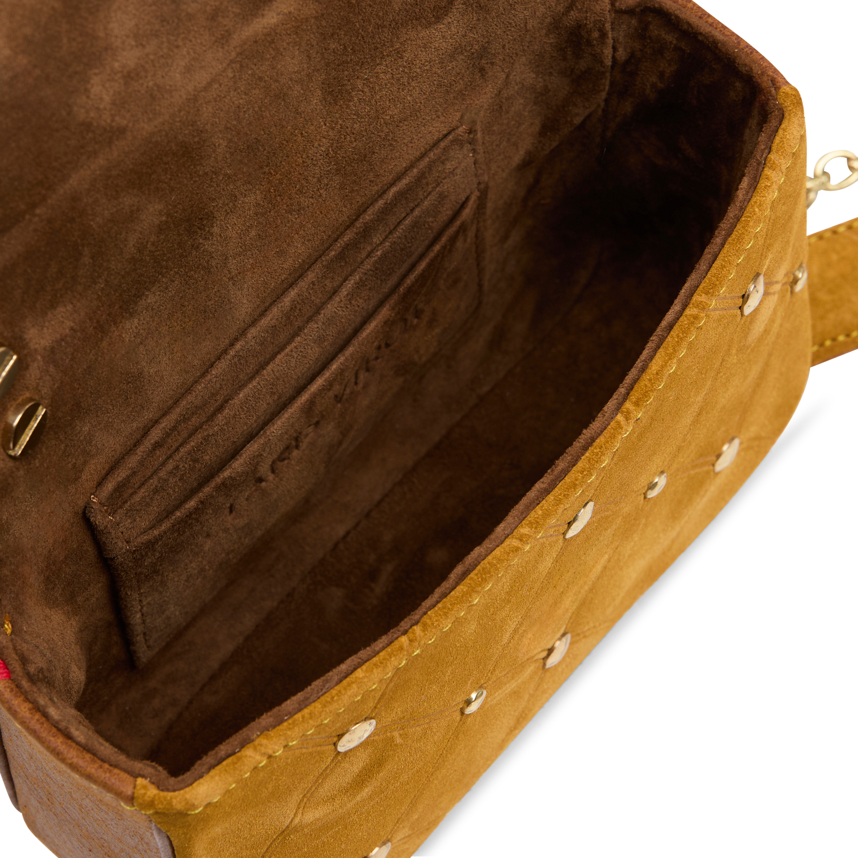 MINI AVA - Sac porté épaule en velours de soie | Beige
