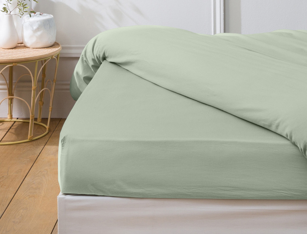 Drap-housse-Satin lavé