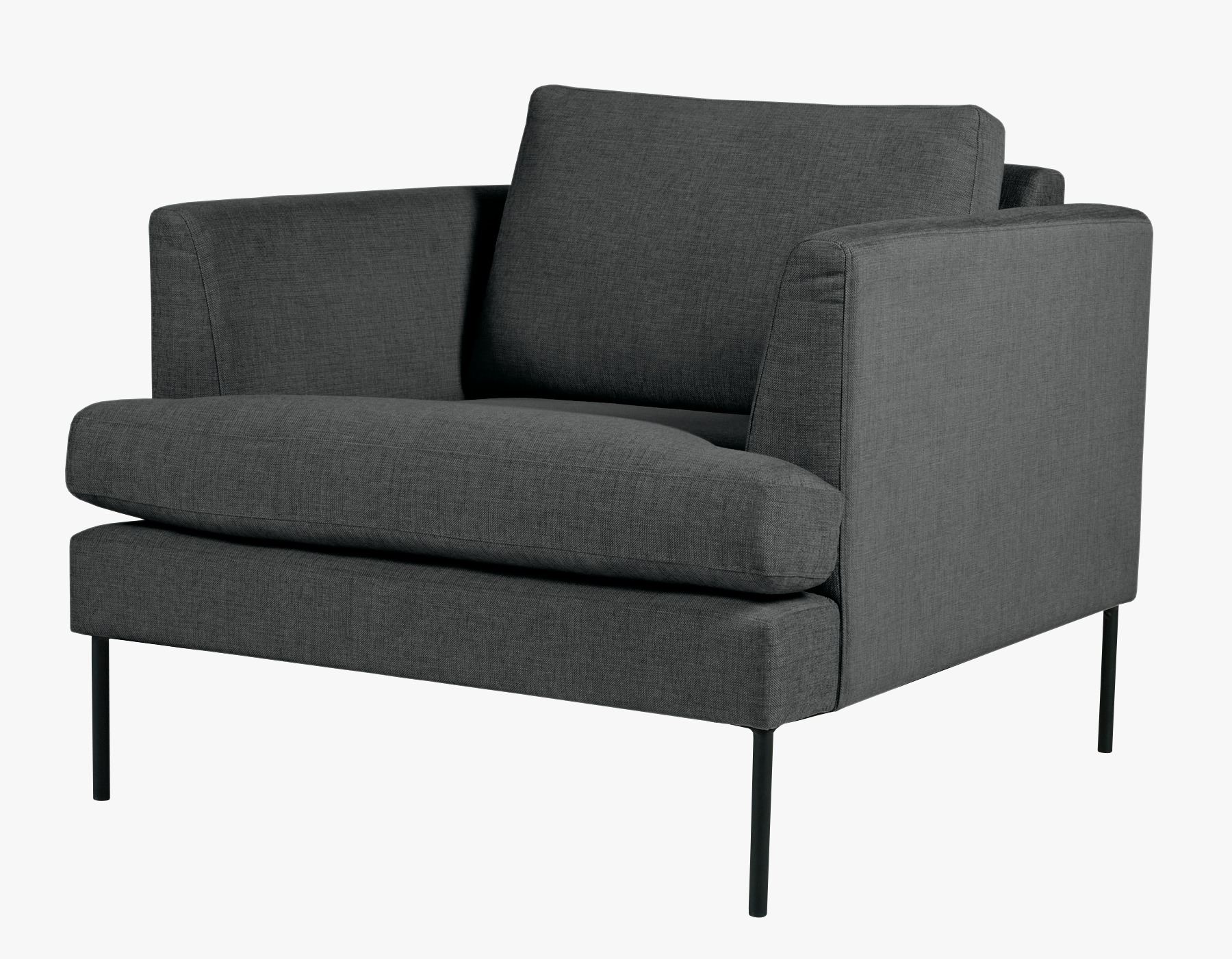 Loungestol grå - 93x94x80 cm