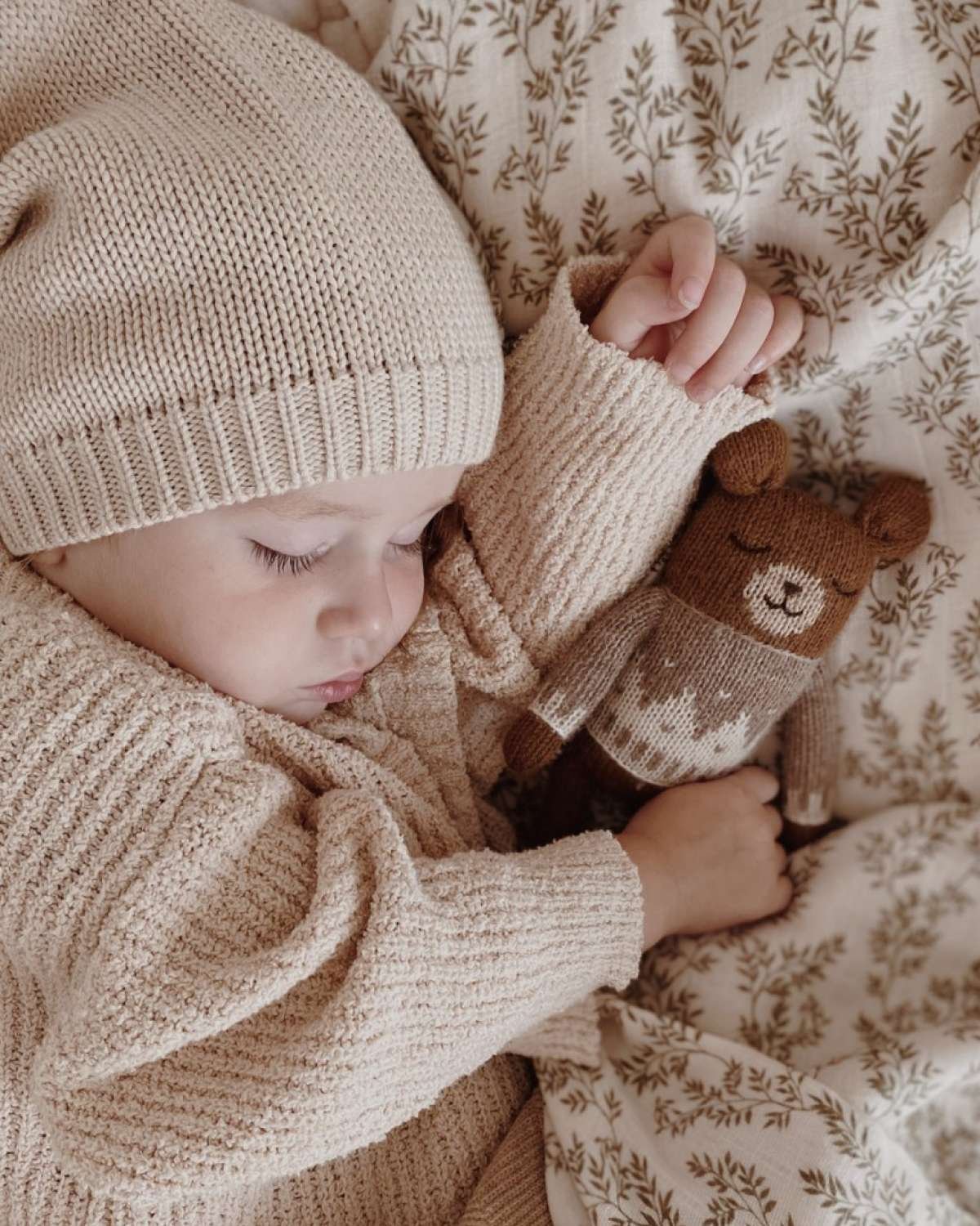 Kosebamse – Håndstrikket Alpakkaull | Teddy Knit Toy