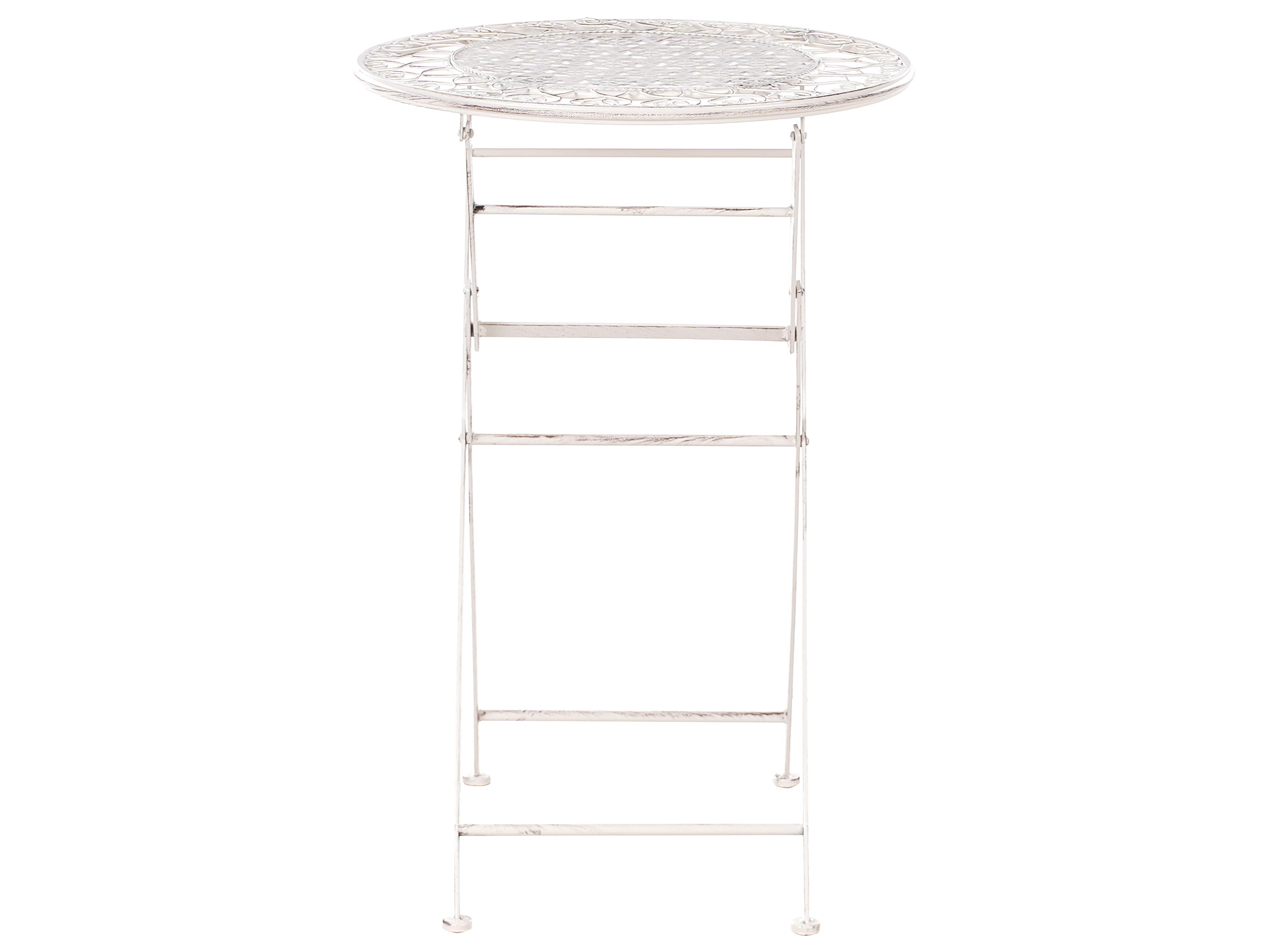Tuin bartafel TRIESTE 60 cm 60 cm Metaal Lichtbeige