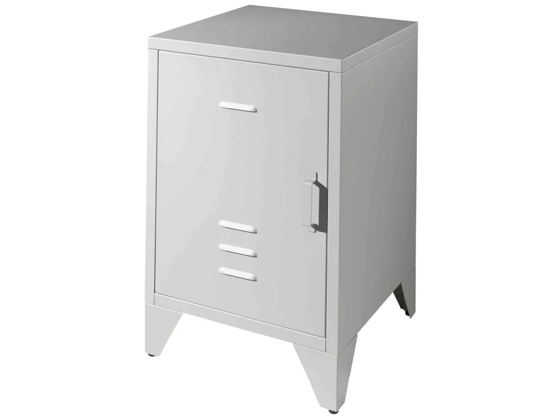 Chevet enfant 1 porte en métal gris - CH2061