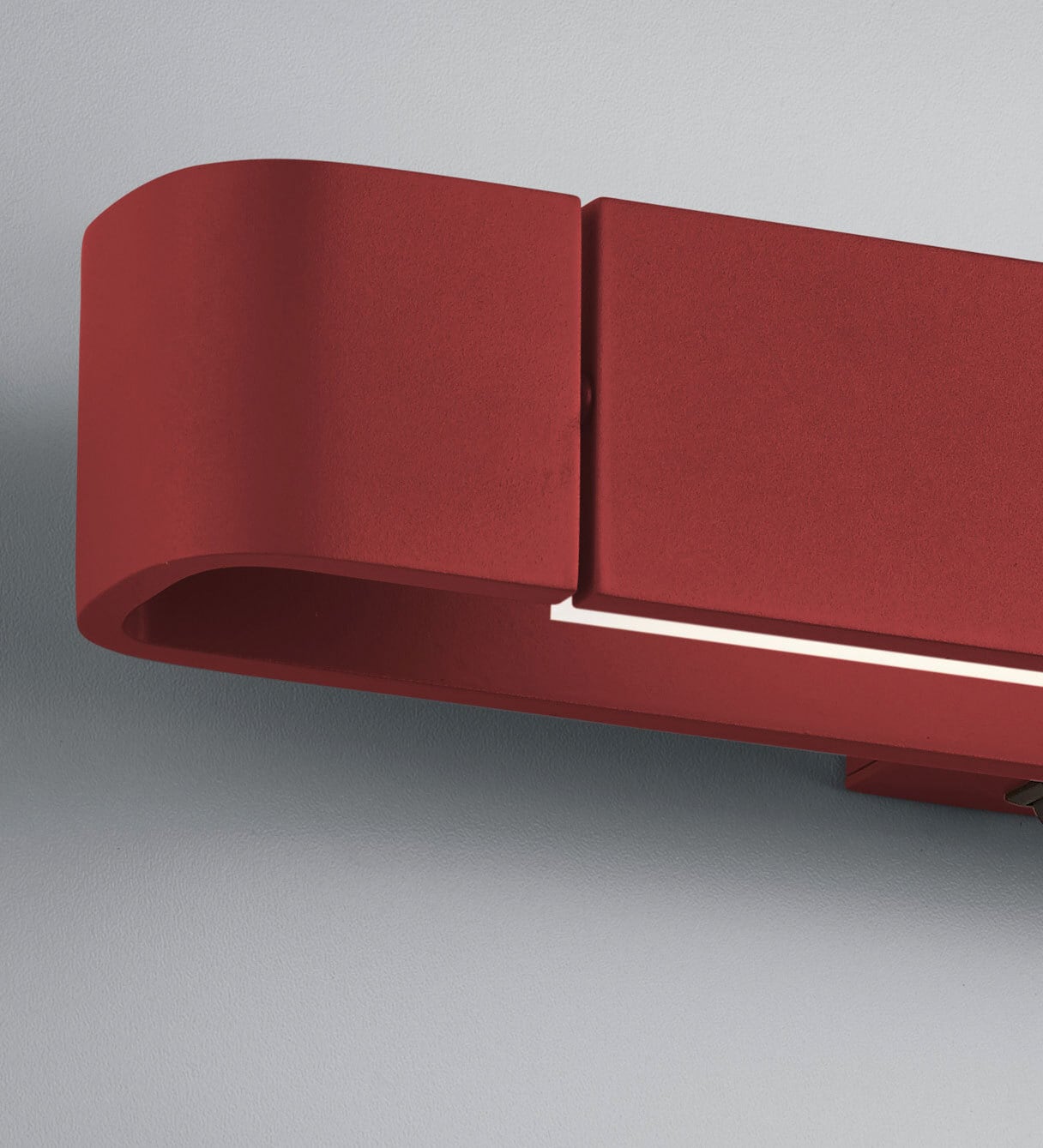 HELL LED Wandleuchte BOX indischrot