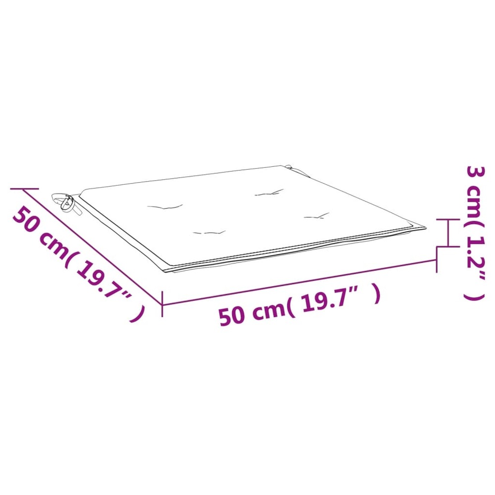 Coussins de chaise de jardin 6 pcs vert vif 50x50x3 cm