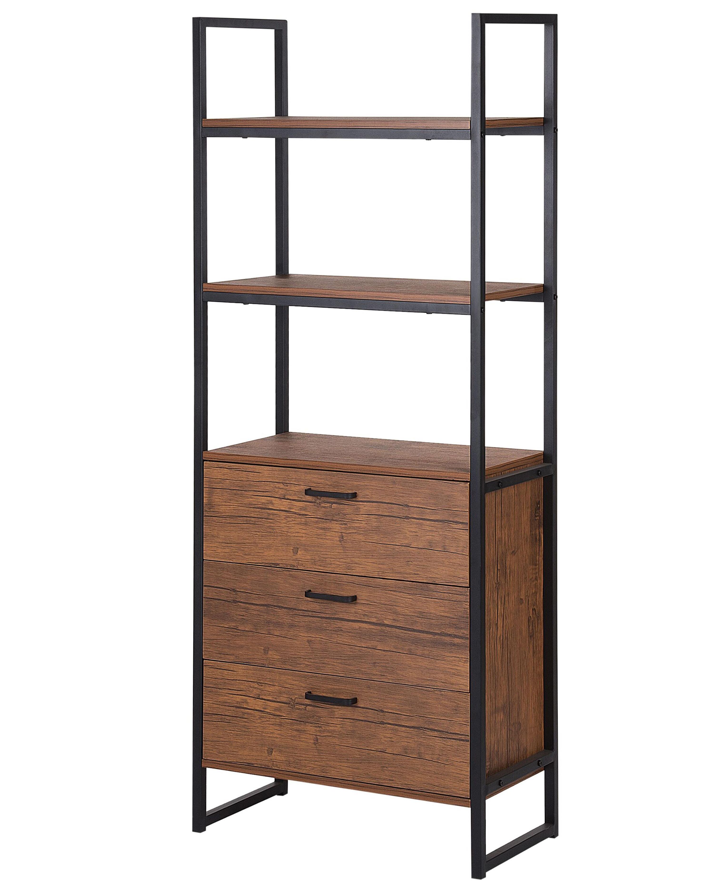 Rek TIFTON 158 cm Donkerbruin