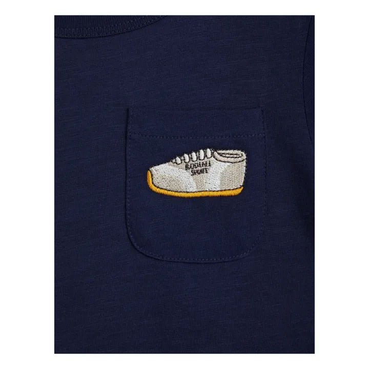 Mini Rodini T-Shirt Jogging Coton Bio | Bleu marine
