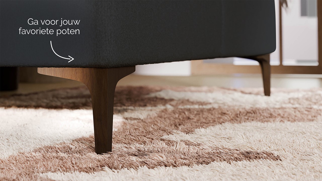 Boxspring Ivory - Pure touch charcoal