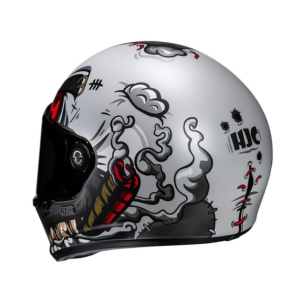 HJC - Casque V10 Vatt MC1 / Gris / Anthracite / Rouge / Brillant