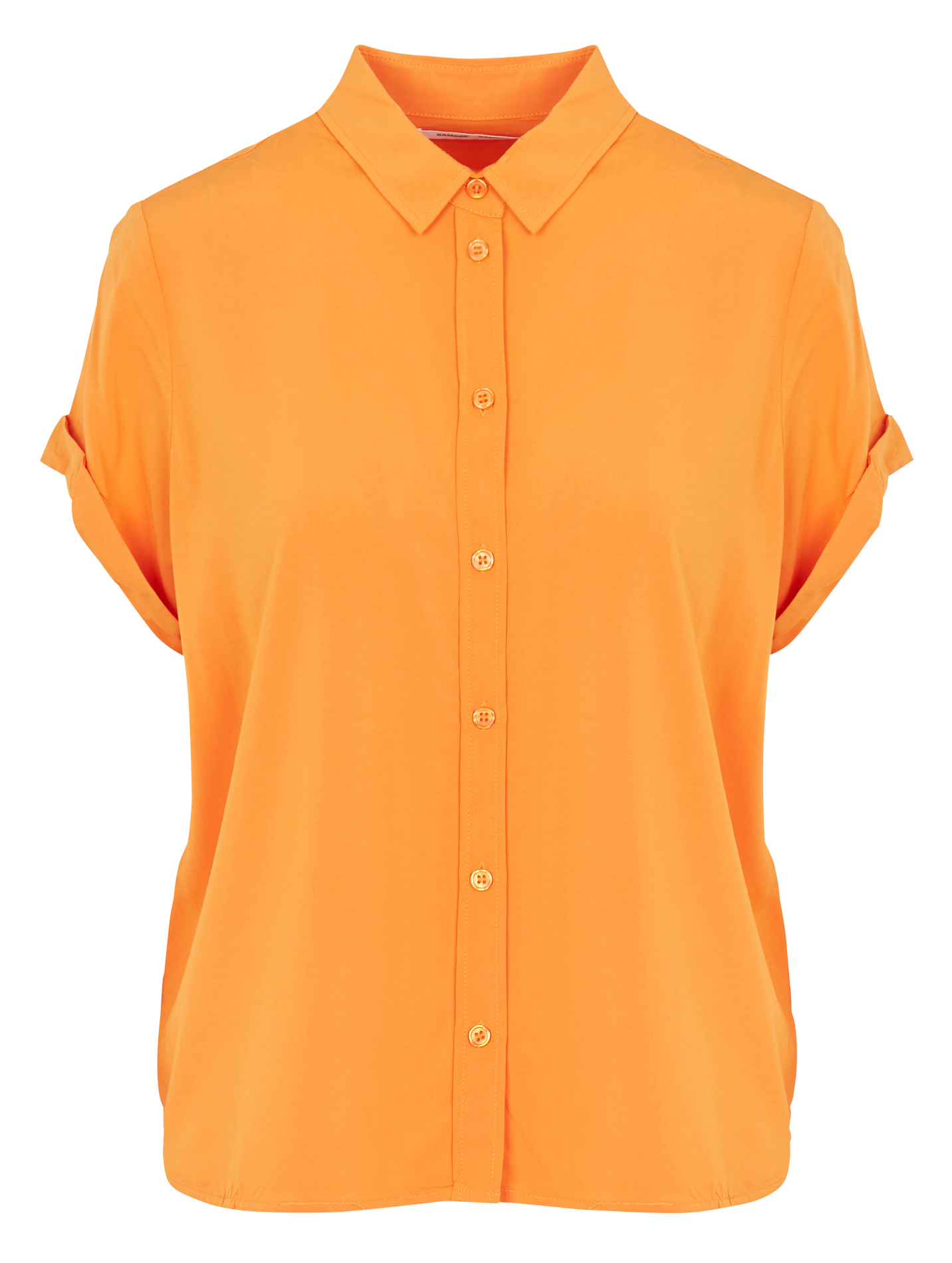 MAJAN - Chemise ample à col classique | Orange