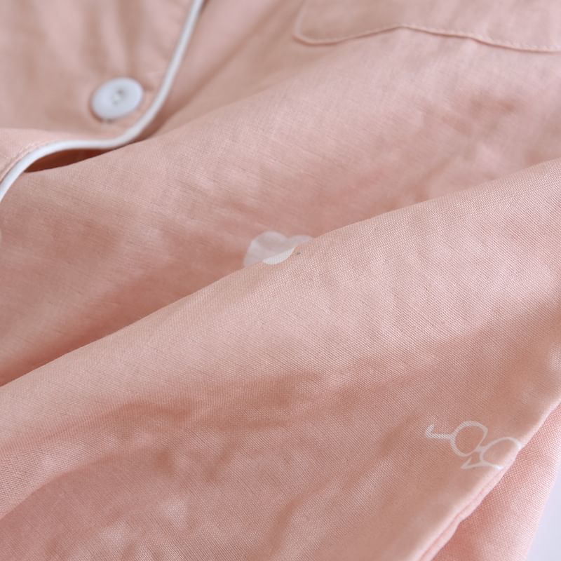 MelMount - Bijpassende pyjamaset voor koppels: shirt met print + broek + shorts (verschillende ontwerpen)